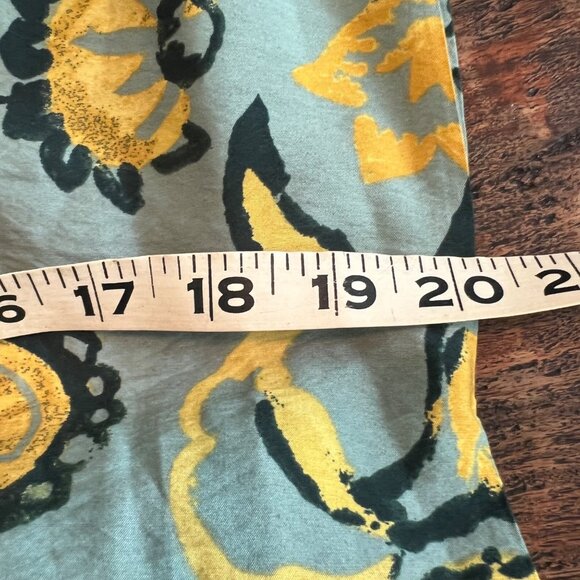 Figuerao & Flower Womens Long Sleeve Floral Button-Up Midi Dress Green/Yellow Si - Picture 10 of 11